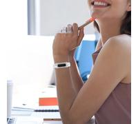 Cinturino in silicone diviso con custodia in PC per Google Fitbit Air, cinturino in silicone con custodia, leggero e confortevole, cinturino di ricambio (bianco, tracker non incluso)