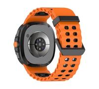 Cinturino in silicone doppio petto Ocean for Samsung Galaxy Watch 8 40mm 44mm Bracciale sportivo for Watch8 Classic 46mm(Orange black,For Watch 8 40mm)