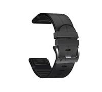 Cinturino in silicone e pelle Quickfit da 22 a 26 mm for Garmin Fenix 8, 51, 47 mm, E, 7X, 7 Pro, 6X, 6 Pro, 5X, 5 Plus, Enduro 3, 2.(Black,26mm D2 MK1 MK2i)