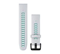 Garmin - Cinturino di ricambio - Bracelet QuickFit 20mm Silicone Blanc / Vert d'eau in Silicone - Bianco Bianco