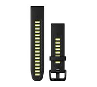 Garmin - Cinturino di ricambio - Bracelet QuickFit 20mm Silicone Noir / Jaune in Silicone - Nero Nero