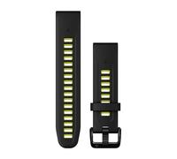 Garmin - Cinturino di ricambio - Bracelet QuickFit 20mm Silicone Noir / Jaune in Silicone - Nero Nero