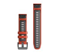 Garmin Quickfit 22 Mm Silicone Strap Arancione Flame Red / Graphite