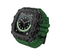 Cinturino in silicone per cassa dell'orologio in fibra di carbonio, per cassa 44 mm 45 mm serie 9 8 7 6 5 4 SE aggiornamento sostituzione cinturino kit di modifica, 45mm