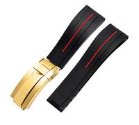 Cinturino in silicone per cinturino Rolex con fibbia pieghevole cinturino sportivo 20 mm 21 mm orologio da uomo in gomma, 21mm