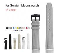 Cinturino in silicone per Swatch X Omega Moonswatch fibbia in acciaio inossidabile 20mm 22mm uomo donna morbido impermeabile sostituire il cinturino