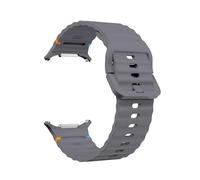 Cinturino in silicone stile onda for Samsung Galaxy Watch Ultra Bracciale for GALAXY ULTRA 47MM NO Gaps Curved End Sostituisci cinturino(Space gray)