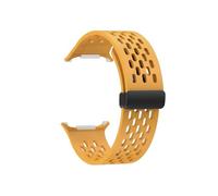Cinturino in silicone ventilato for Samsung Galaxy Watch Ultra 47mm No Gaps Sport Band Correa Bracciale for GALAXY ULTRA Watchband(Yellow)