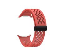 Cinturino in silicone ventilato for Samsung Galaxy Watch Ultra 47mm No Gaps Sport Band Correa Bracciale for GALAXY ULTRA Watchband(Red)