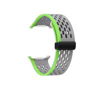 Cinturino in silicone ventilato for Samsung Galaxy Watch Ultra 47mm No Gaps Sport Band Correa Bracciale for GALAXY ULTRA Watchband(Grey Green)