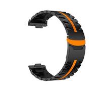 Cinturino in titanio for Huawei Watch Fit 4 Pro Bracciale Correa for Huawei Watch Fit 4 3 Cinturino in metallo sostitutivo(Black Orange-Black,For Fit 3)