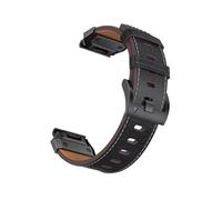 Cinturino in vera pelle per Garmin Fenix 8/7X/7/6/5/965 Black 26 mm