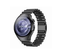CINTURINO INF 406778 Magnetico Ocean Metallo 22mm - magnetico compatibile con Huawei, Samsung Nero, Acciaio inossidabile