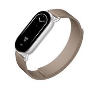CINTURINO INF Band 8/9 - in pelle magnetico, compatibile con Xiaomi Mi Band 8 e 9, regolabile Braun, Pelle
