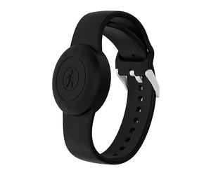 CINTURINO INF Bracciale Airtag - in silicone impermeabile, compatibile con Apple AirTag Nero, silicone, acciaio inossidabile