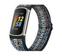 CINTURINO INF Charge5/6 - in nylon intrecciato, compatibile con Fitbit Charge 5 e 6 Blu, Nylon intrecciato