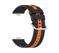 CINTURINO INF Cinturino bicolore per Huawei Watch Fit 4/Fit 3 Nero e marrone, Silicone