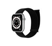 CINTURINO INF Cinturino in Nylon con Chiusura a Strappo per Apple iWatch Nero,