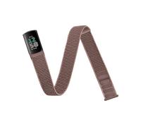 CINTURINO INF Cinturino in Nylon per Fitbit Charge 5/6 Marrone Rosa,