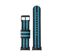 CINTURINO INF Cinturino per orologio in nylon per Fitbit Charge 5, cinturino di rica Blu+Nero,