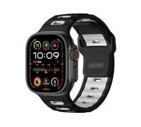 CINTURINO INF Elegante cinturino in silicone per Apple Watch 42/44/45/46/49mm Bianco e nero,