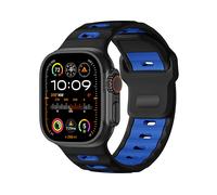 CINTURINO INF Elegante cinturino in silicone per Apple Watch Serie 1-10 Nero + Blu,
