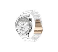 CINTURINO INF in ceramica bianca 22mm, compatibile con Huawei e Samsung, regolabile Bianco, Resina + acciaio inossidabile