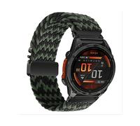 CINTURINO INF in nylon elastico regolabile per Garmin Fenix 8 7X Pro 955 965 Nero+Verde, Nylon, acciaio inossidabile 304