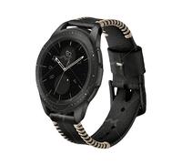 CINTURINO INF in Pelle Premium per Galaxy Watch Active - 20mm Nero, Pelle pieno fiore