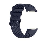 CINTURINO INF in silicone impermeabile, compatibile con Fitbit Charge 6/5 Blu scuro, Silicone