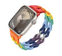 CINTURINO INF in silicone per Apple Watch Series 1-9 e Ultra Multicolore, Silicone