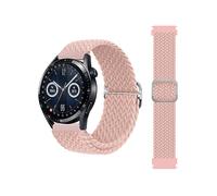 CINTURINO INF JLT07-24D - in nylon intrecciato, compatibile con Huawei, Xiaomi, Garmin Rosa, Nylon intrecciato, fibbia in metallo
