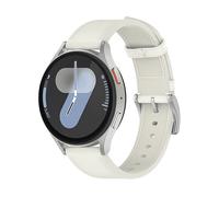 CINTURINO INF Watch 4 5 6 7 - regolabile compatibile con Samsung, in pelle pieno fiore Bianco,