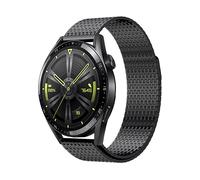 CINTURINO INF Watch GT5/4/3/Pro - in acciaio inossidabile, compatibile con Huawei, regolabile Nero,