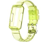 Cinturino integrato in silicone con custodia compatibile con Fitbit Luxe/Fitbit Ace2/Fitbit Ace 3/Fitbit Inspire/Fitbit Inspire 2/Fitbit Inspire-HR Smartwatch Cover Accessorio (giallo)