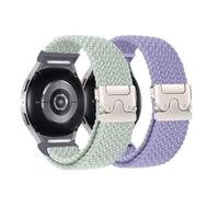 Cinturino intrecciato compatibile con Samsung Galaxy Watch 7/6/5/4/FE 40 mm 44 mm/5 Pro/6 4 Classic,One-Click No Gap Elastico Bracciale con Magnetico per Uomo Donna Nylon Sport Band