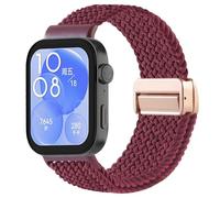 Cinturino intrecciato per Huawei Watch Fit 4 Pro 3, cinturino sportivo in nylon per Huawei Fit3 Fit4 4Pro Band Accessories, rosso vino, per Huawei Fit 4