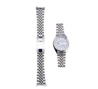 Cinturino Jubilee da 19 mm in argento con estremità curva cava e maglie a vite solide, adatto for Seiko 5 SNXS73K1/SNXS75/SNXS77/SNXS79K1/SNX79J1