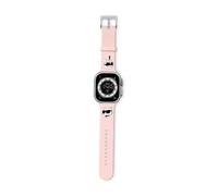 CG MOBILE Karl Lagerfeld KLAWMSLKCNP - Cinturino per Apple Watch 38/40/41 mm, colore: Rosa, Silicone