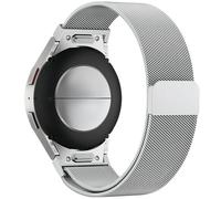 Cinturino metallico magnetico acciaio inossidabile Compatible with Samsung Galaxy Watch FE 7 6 5 4 Band 40 44mm/6 Classic 43 47mm/4 Classic 42 46mm/5 Pro 45mm, Cinturino metallico no-gap, Argento