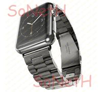 CINTURINO METALLO FIBIA A FARFALLA APPLE WATCH NIKE+ SERIE 3 38mm A1858 NERO