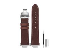 Cinturino misto nylon e pelle di vitello, Compatibile Con Casio G-Shock GA110 GA100 GA400 GA700 GBA-800 DW5600 G5600 GW5610, cinturino ricambio 16mm(Brown silver folding)
