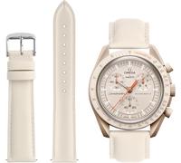 Cinturino Moonswatch Omega Swatch - Nero Pelle Sgancio Rapido Cinturini Omega X