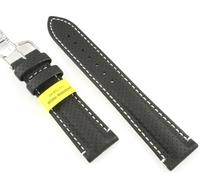 CINTURINO MORELLATO BAND WATCH MICROFORATO NERO BIANCO 18 20 22 m