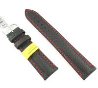 CINTURINO MORELLATO BAND WATCH MICROFORATO NERO ROSSO 18 20 22 m