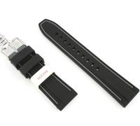 CINTURINO MORELLATO WATCH STRAP IN SILICONE NERO BORDI GRIGIO