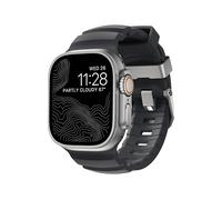 Cinturino NOMAD Rocky Point per Apple Watch 10, 9, 8, 7, 6, SE e versioni precedenti - Design Standard, 35 mm, Titanio, Unisex, Storm Black