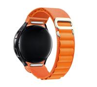 Cinturino nylon Compatible with Samsung Galaxy Watch FE 7 6 5 4 Band 40 44mm/6 Classic 43 47mm/4 Classic 42 46mm/5 Pro 45mm, Montaggio one-click no-gap donne uomini, Arancione