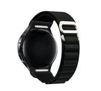 Cinturino nylon Compatible with Samsung Galaxy Watch FE 7 6 5 4 Band 40 44mm/6 Classic 43 47mm/4 Classic 42 46mm/5 Pro 45mm, Montaggio one-click no-gap donne uomini, Nero