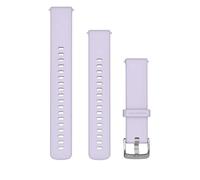 Cinturino Originale Garmin a sgancio rapido per le serie Forerunner 255S, 265S, Venu 3S, 2S, vivoactive 4S e vivomove 3S, 18 mm, Silicone, Periwinkle, fibbia Silver